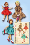 1950s Vintage Simplicity Sewing Pattern 1701 Toddler Girls Empire Dress Size 2