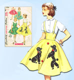 1950s Vintage Simplicity Sewing Pattern 1704 Uncut Girls Poodle Skirt Size 10 -Vintage4me2