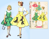 1950s Vintage Simplicity Sewing Pattern 1704 Uncut Girls Poodle Skirt Size 10 -Vintage4me2