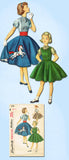 1950s Vintage Simplicity Sewing Pattern 1741 Little Girls Poodle Skirt Size 10