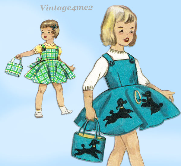 1950s Vintage Simplicity Sewing Pattern 1746 Uncut Toddler Girls Skirt –  Vintage4me2