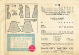 1930s Original Vintage Simplicity Pattern 1778 Misses Tea Dress & Jacket Sz 38 B