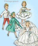 1950s Vintage Simplicity Sewing Pattern 1808 18in High Heel Doll Clothes ORIG