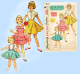Simplicity 1823: 1950s Cute Baby Girls Skirt or Jumper Sz 1 Vintage Sewing Pattern