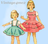 Simplicity 1823: 1950s Toddler Girls Skirt or Jumper Sz 5 Vintage Sewing Pattern