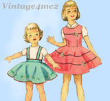 Simplicity 1823: 1950s Cute Baby Girls Skirt or Jumper Sz 1 Vintage Sewing Pattern