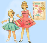 Simplicity 1823: 1950s Toddler Girls Skirt or Jumper Sz 5 Vintage Sewing Pattern