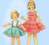 Simplicity 1823: 1950s Toddler Girls Skirt or Jumper Sz 5 Vintage Sewing Pattern