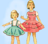 Simplicity 1823: 1950s Cute Baby Girls Skirt or Jumper Sz 1 Vintage Sewing Pattern