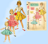 Simplicity 1823: 1950s Toddler Girls Skirt or Jumper Sz 5 Vintage Sewing Pattern