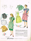 1940s Vintage Simplicity Sewing Pattern 1837 Uncut Misses Embroidered Apron MED