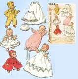 1950s Vintage Simplicity Sewing Pattern 1844 Tiny Tears 16 Inch Doll Clothes