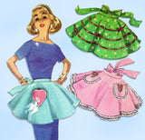 1950s Vintage Simplicity Sewing Pattern 1846 Cute Misses Holiday Party Apron