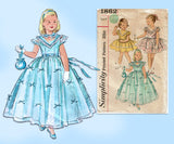Simplicity 1862: 1950s Uncut Baby Girls Dress Size 3 Vintage Sewing Pattern