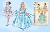 Simplicity 1862: 1950s Uncut Toddler Girls Gown Size 4 Vintage Sewing Pattern