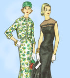 Simplicity 1921: 1950s Misses Cocktail Dress Sz 38 B Vintage Sewing Pattern