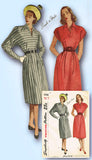 1940s Vintage Simplicity Sewing Pattern 1936 Misses Dress Batwing Sleeves Sz 32B -Vintage4me2