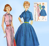 Simplicity 1946: 1950s Misses Shirtwaist Dress Sz 32B Vintage Sewing Pattern