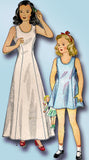 1940s Vintage Simplicity Sewing Pattern 1958 Easy Toddler Girls Princess Slip 4