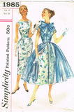 1950s Vintage Simplicity Sewing Pattern 1985 Misses 2 Layer Dress Size 16 36B