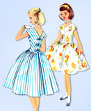 1950s Vintage Simplicity Sewing Pattern 2007 Little Girls Party Dress Size 14