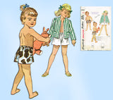 1940s Vintage Simplicity Sewing Pattern 2022 Baby Boy or Girls Shorts & Jacket Sz 2 - Vintage4me2