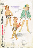 1940s Vintage Simplicity Sewing Pattern 2022 Baby Boy or Girls Shorts & Jacket Sz 2 - Vintage4me2