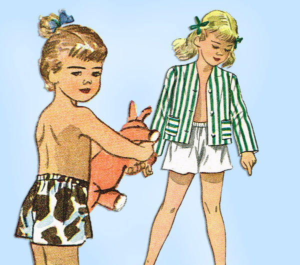 1940s Vintage Simplicity Sewing Pattern 2022 Baby Boy or Girls Shorts & Jacket Sz 2 - Vintage4me2