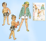 1940s Vintage Simplicity Sewing Pattern 2022 Baby Boy or Girls Shorts & Jacket Sz 2 - Vintage4me2