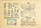 1930s Original Vintage Simplicity Pattern 2025 Uncut Misses Dress or Suit 34 B