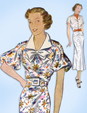 1930s Original Vintage Simplicity Pattern 2025 Uncut Misses Dress or Suit 34 B