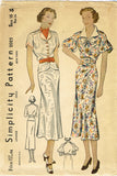 1930s Original Vintage Simplicity Pattern 2025 Uncut Misses Dress or Suit 34 B