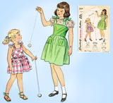 1940s Vintage Simplicity Sewing Pattern 2029 Easy Toddler Girls Sun Dress Size 6 - Vintage4me2