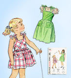 1940s Vintage Simplicity Sewing Pattern 2029 Easy Little Girls Sun Dress Size 8 - Vintage4me2