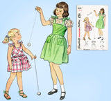 1940s Vintage Simplicity Sewing Pattern 2029 Easy Little Girls Sun Dress Size 8 - Vintage4me2