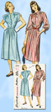 1940s Vintage Simplicity Sewing Pattern 2032 Misses Easy Day Dress Sz 32B