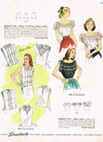 1940s Vintage Simplicity Sewing Pattern 2034 Misses Peasant Blouse Size 32 Bust - Vintage4me2