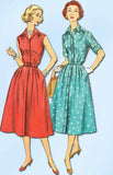 1950s Vintage Simplicity Sewing Pattern 2047 Uncut Misses Shirtwaist Dress 32B