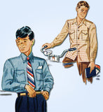 1940s Vintage Simplicity Sewing Pattern 2049 Classic Little Boys Shirt Size 8