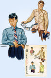 1940s Vintage Simplicity Sewing Pattern 2049 Uncut Toddler Boys Shirt Size 4