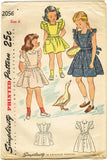 1940s VTG Simplicity Sewing Pattern 2056 Uncut Toddler Girls Pinafore Dress Sz 6