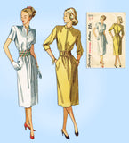 1940s Vintage Simplicity Sewing Pattern 2070 Misses Afternoon Dress Size 34 Bust - Vintage4me2