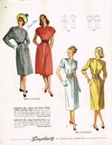 1940s Vintage Simplicity Sewing Pattern 2070 Misses Afternoon Dress Size 34 Bust - Vintage4me2