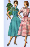 1950s Vintage Simplicity Sewing Pattern 2070 FF Misses Slenderette Dress Sz 12