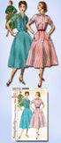 1950s Vintage Simplicity Sewing Pattern 2070 FF Misses Slenderette Dress Sz 12