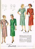 1940s Vintage Simplicity Sewing Pattern 2082 Easy Misses 2 Piece Suit Sz 34 Bust - Vintage4me2