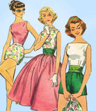 1950s Vintage Simplicity Sewing Pattern 2087 Misses Play Suit & Skirt Sz 34 B - Vintage4me2