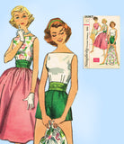 1950s Vintage Simplicity Sewing Pattern 2087 Misses Play Suit & Skirt Sz 34 B - Vintage4me2