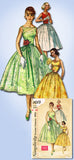1950s Vintage Simplicity Sewing Pattern 2089 Easy Misses Cocktail Dress Sz 32 B