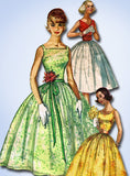 1950s Vintage Simplicity Sewing Pattern 2089 Easy Misses Cocktail Dress Sz 32 B